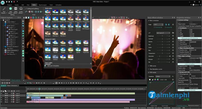 phần mềm edit video VSDC